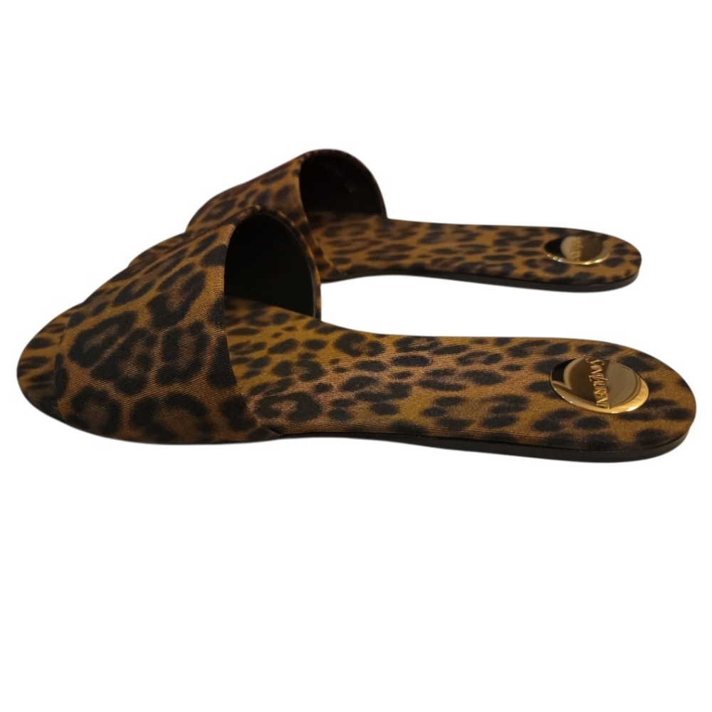 NWT $800 SAINT LAURENT Carlyle Slides in Leopard Grosgrain 8 B / 38 EU - Picture 6 of 13